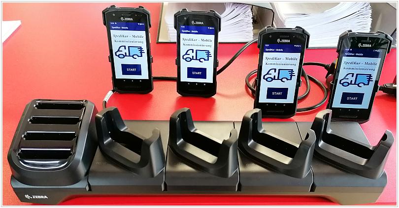 SpediKur Mobile - Ladestation Scanner und Ersatzakkus